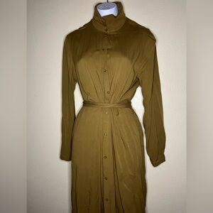 100% viscose VIDANIA BELT L/S SHIRT DRESS